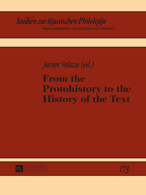 cover image of From the Protohistory to the History of the Text
